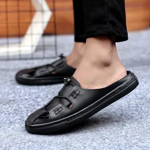 Lanna X Sense Bustong - Sepatu Sandal Pria Casual Kulit Asli Original - Sepatu Sandal Pria Terbaru Gaya Santai Keren Trendy Kekinian