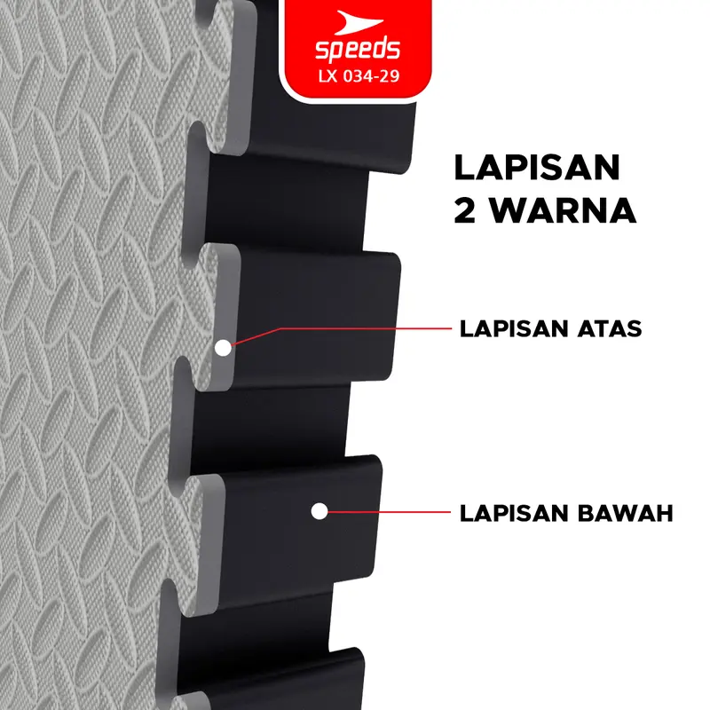 SPEEDS Matras Takewondo Tebal Bela Diri Eva Puzzle Karate Mat 5cm Muaythai Karate Matras Evamat Bela 034-29 7