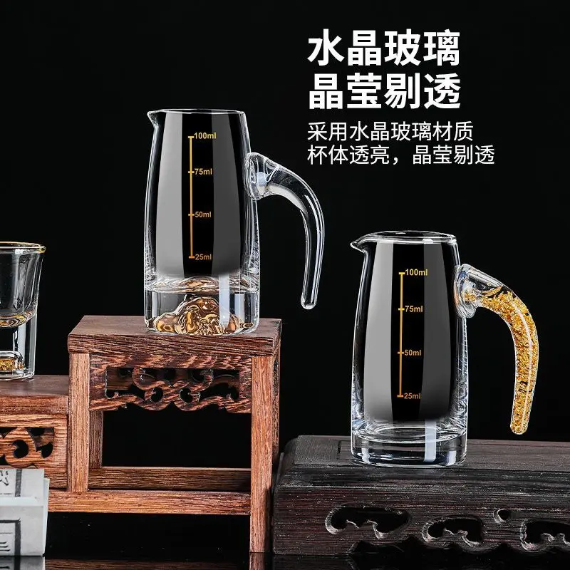 Bộ Ly Rượu Lá Vàng Jinshan, Bộ Ly Shot, Giá Cả Phải Chăng, Bộ Rượu Sang Trọng, Thích Hợp Cho Hộ Gia Đình Trung Quốc, Ly Đạn Thủ, Cốc Rượu, Cốc Rượu, Mới Cho Năm 2024 1