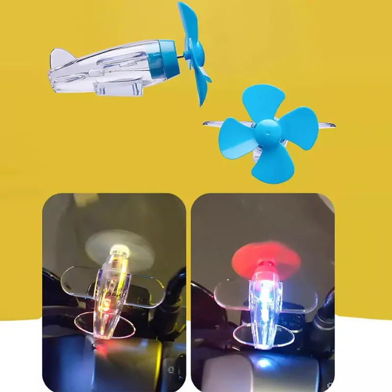 Đồ Trang Trí Xe Máy Điện, Thiết Kế Máy Bay Nhỏ Phát Sáng Năng Lượng Gió, Thích Hợp Để Đạp Xe Và Các Hoạt Động Ngoài Trời Khác 5
