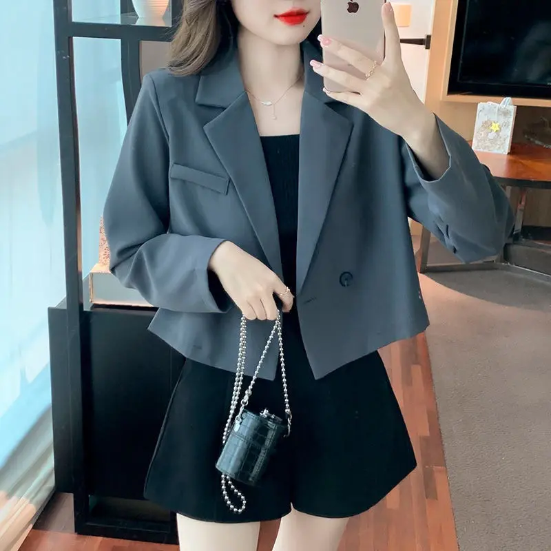Bộ Đồ Phong Cách Pháp, Áo Khoác Vest Duyên Dáng, Dành Cho Nữ, Hàng Mới Về, Phổ Biến, Cỡ Nhỏ, Phong Cách Phương Tây Mùa Thu, Trông Trẻ Trung, Dài Ngắn