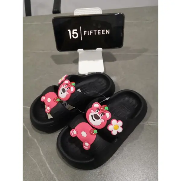 Sandal Anak Perempuan Lotso Bunga Sendal Slide Selop Cewek Kekinian Lucu Ringan Nyaman Karet 6137 3