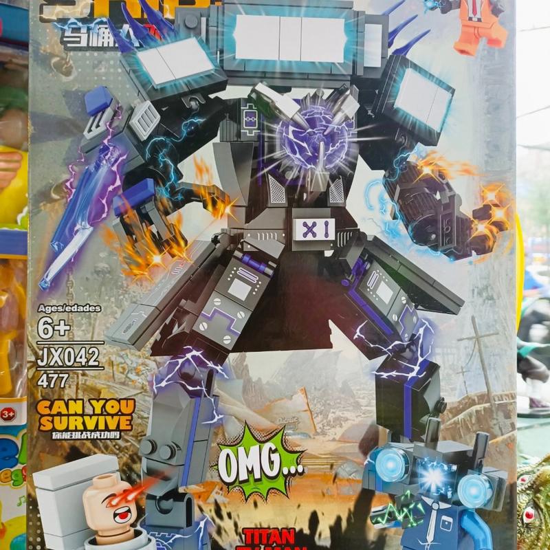  Titan TV MAN Bộ đồ chơi lắp ráp robot chủ đề SKIBIDI TOILET JX042 cho trẻ em từ 6 tuổi trở lên 