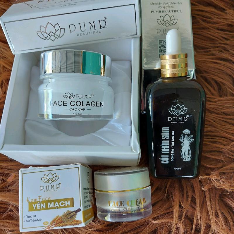 COMBO TÁI TẠO [CỐT NHÂN SÂM + KEM FACE YẾN MẠCH & KEM FACE COLLAGEN] - PURM ( tái tạo & Làm đẹp da  )