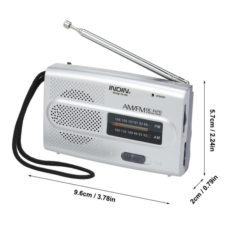 Product Introduction of BC-R28 AM FM Radio Portable Radio With Wristband Battery Operated Speaker Radios Player For Senior Home Hiking 28