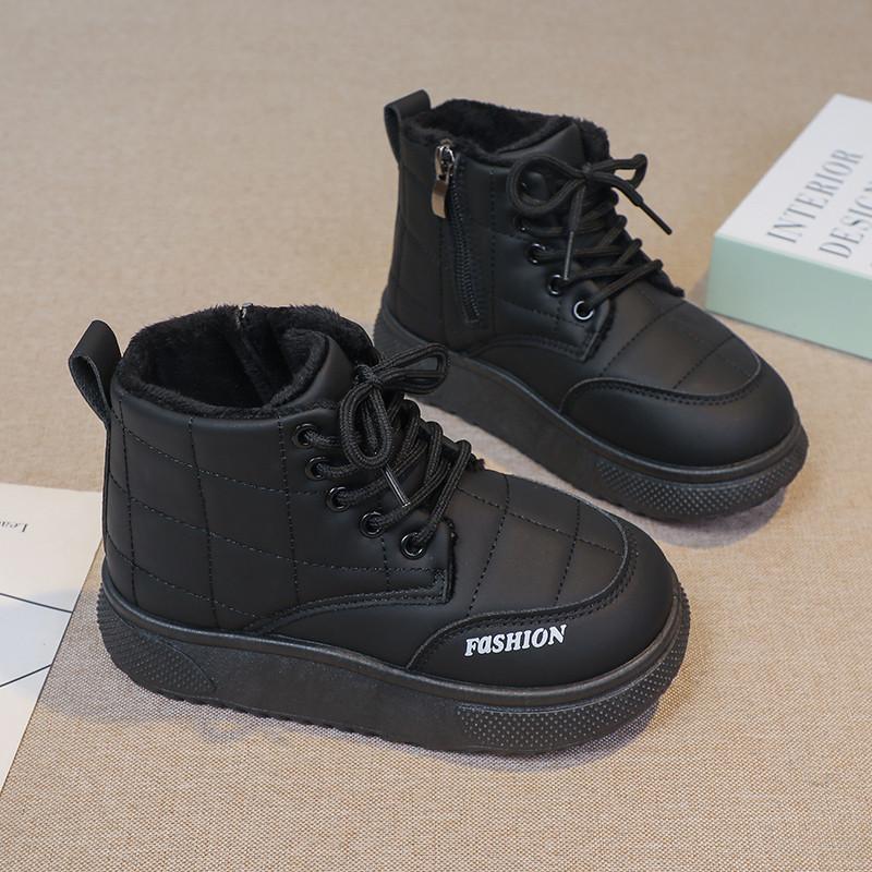 Product Introduction of 2024 Children Short Boots for Girls Boys Winter New Fashion Korean Style Soft Bottom Anti-slippery Casual Versatile Warm Shoes 8