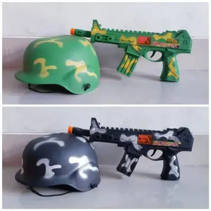 Zoman Project Mainan Set Tembak Tembakn & Helm Tentara - Cosplay Paket Militer Anak Edukatif Army