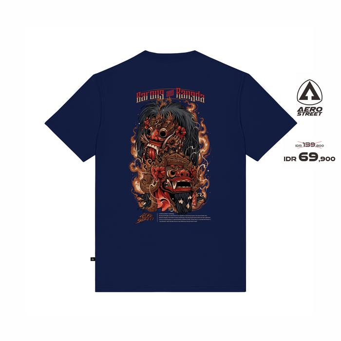 Gambar Aerostreet T Shirt Barong Dan Rangda Navy Kaos T-Shirt Tshirt AADAA dari Aerostreet Kab. Klaten Tokopedia