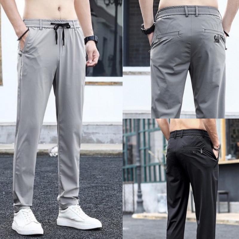 Quần Nam Vải Gió Giãn (Dày Đẹp) túi khoá ,Co Giãn, Cạp Chun, Dây Rút, Phong Cách Thời Trang Hàn Quốc 4 Mùa