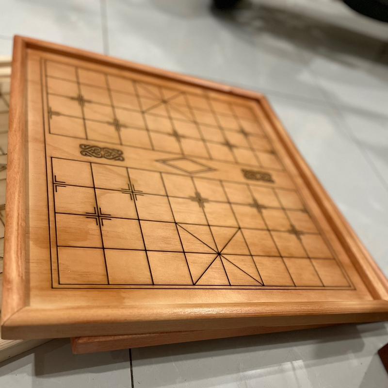Bàn cờ tướng gỗ sơn siêu rẻ kt 50 x55 mặt bàn 9ly