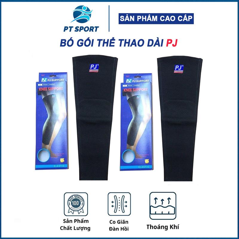 Bó Gối Thể Thao Dài PJ967 | Màu Đen, Dày Dặn Co Giãn Tốt, Phù Hợp Cho Môn Bóng Chuyền, Cầu Lông, Chạy Bộ, Đá Bóng, Tập GYM Nam Thun Phụ Kiện Đồng