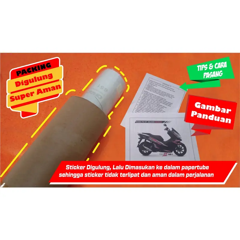Stiker Velg PCX 160 list cutting sticker Bahan Nyala fosfor 8