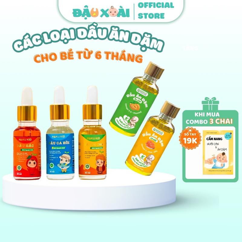 Dầu ăn dặm Haku 20ml, Anpaso 50ml dầu gấc, dầu óc chó, dầu oliu Đậu Xoài shop Nho