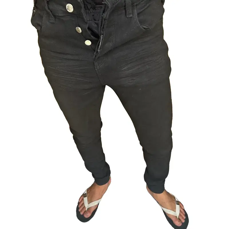 Quần jean đê qui và bơ bồ đen trơn ép ba đê co dan dày vải bền màu đầy đủ tag mac túi zip hộp Pants Menswear jean  dx quần  jean  vá quần  jean