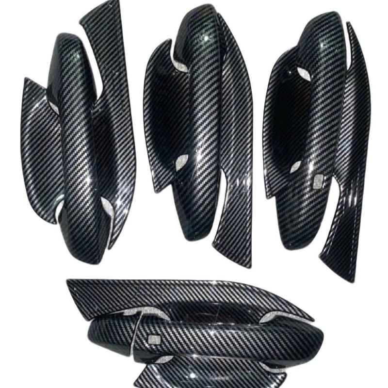 Ốp Tay nắm, Hõm Cửa carbon Xe Toyota Vios 2019- 2025 Mẫu Cacbon Hàng đẹp Nhãn Dán Sticker