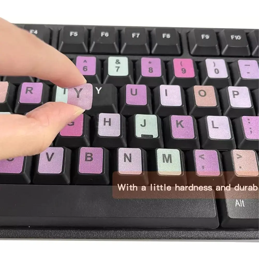 Miếng Dán Bàn Phím Tiếng Anh, Miếng Dán Nút Màu, Miếng Dán Máy Tính Để Bàn, Màng Phục Hồi Nhám, Thích Hợp Để Sửa Chữa Máy Tính