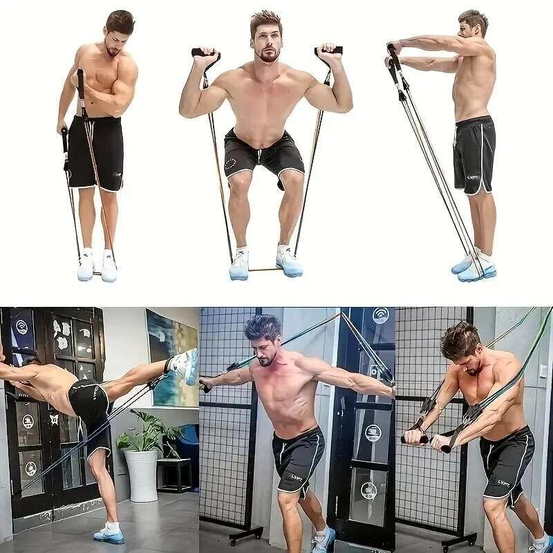 Product Introduction of 11pcs TPE Set, Resistance With Door Anchor, Handles, Carry Bag, Legs Ankle Straps, Exercise Bands 8