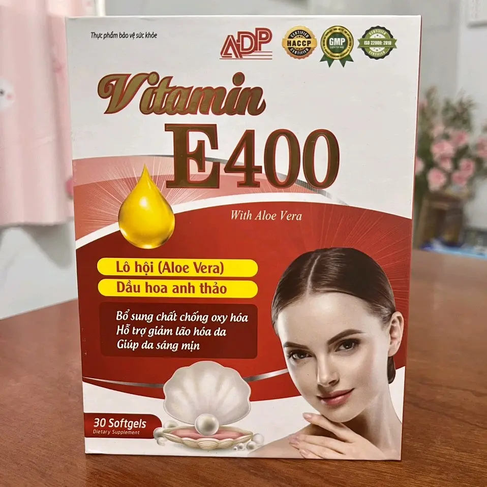 Viên uống Vitamin E đỏ , tinh dầu hoa anh thảo lọ 30 viên