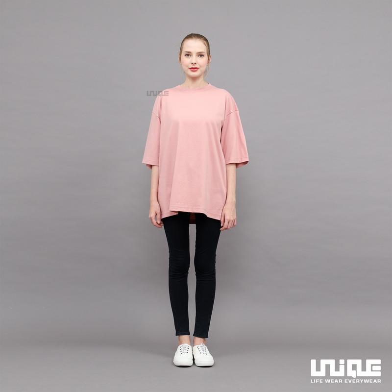 Kaos Oversize Basic Wanita Pink Baby 3