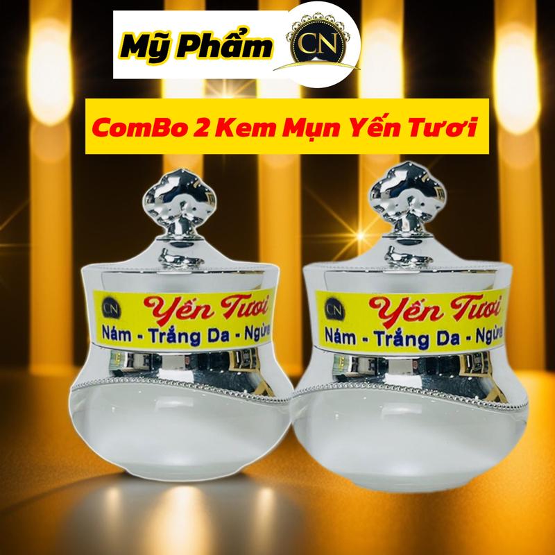 sản phẩm đặc trị mụn ( Mỹ Phẩm CN) 2 KEM MỤN YẾN TƯƠI Sạch Mụn, Ngăn Ngừa Mụn,Trắng Sáng Da,Mềm mịn da,Căng Bóng Da .12G Skincare Women Nữ Làm Đẹp Da Chăm Sóc Da Giảm Mụn Dưỡng Ẩm Da làm trắng kem mụ kem trị mụn  hằng du mục