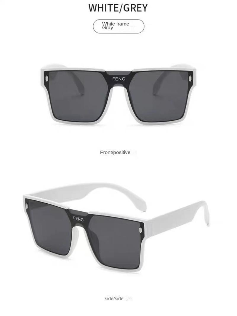 Product Introduction of Sunglasses Male Fashion One-piece Shades Glasses UV Protection Trend Glasses for Woman and Man Driving 16