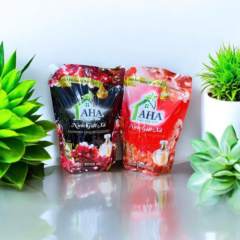Product Introduction of COMBO 2túi giặt xả AHA 2in1, túi 3kg - {tặng kèm 1chai xịt khô 100ml & 1chai rửa chén 800ml & 1chai lau sàn 1.000ml } 12