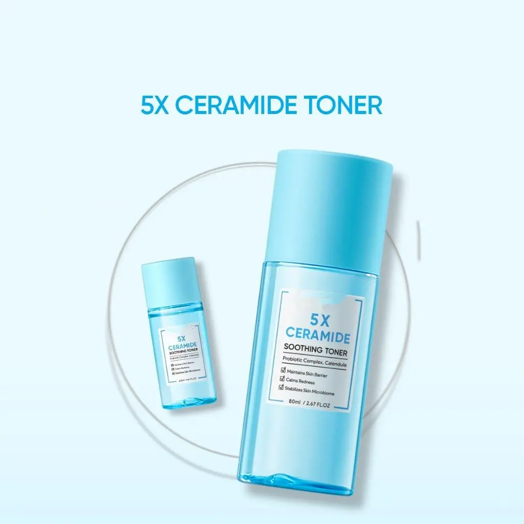 Skintific 5x ceramide Soothing toner travel facial wash size 80ml