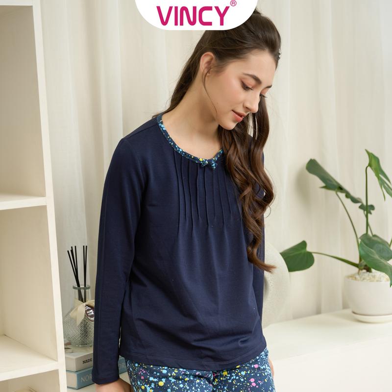 Bộ Quần Áo Thun Dài Nữ Vincyhomewear BTD050W31 3