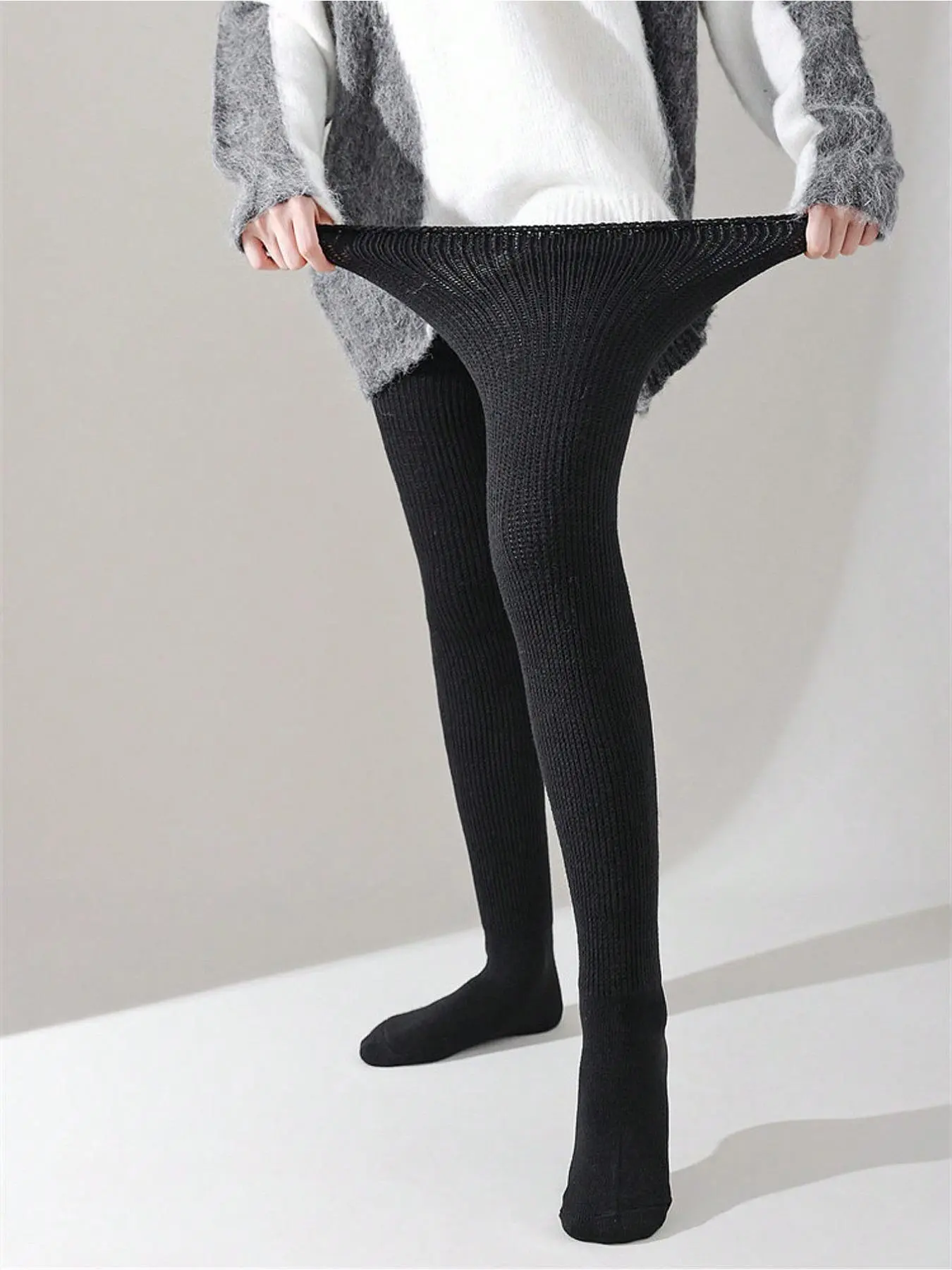 Women's Solid Knee-high Socks, Casual Comfy Warm Socks for Daily Wear, Women's Socks for All Seasons
