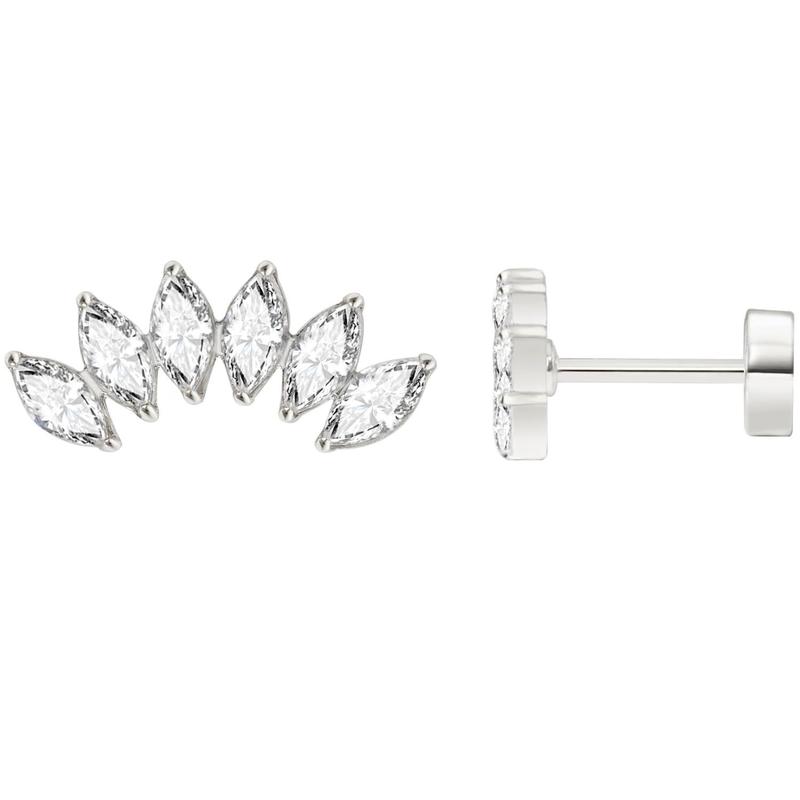 Product Introduction of Bông Tai Đinh tán Zircon Ngọc Trai Bướm, Cao Cấp, Mạ Đồng Thau, Vàng Thật, Kim Cương Giả Và Ngọc Trai, Phụ Kiện Vàng 14K Cao Cấp, Dành Cho Nữ Women 3