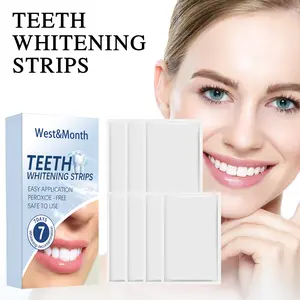 West&Month Teeth Whitening Strips, White Teeth Clean Teeth Tartar Oral Care Teeth Strips Mulut