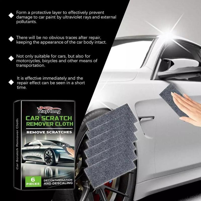 Product Introduction of 6pcs Nano Sparkle Car Cloth For Scratches Nano Magic Scratch Remover Cloth 14