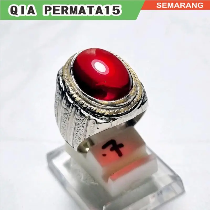 Batu cincin merah delima merah siam cincin pria Ring  Elegan