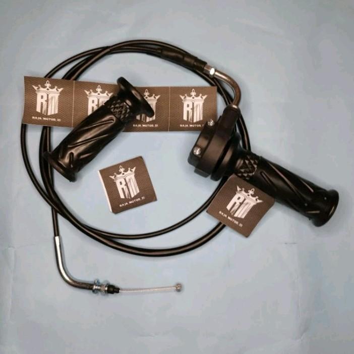 PAKET KABEL GAS 5MX / 5TL + HANDGRIP RUMAH GAS HAND PAD SLONGSONG GAS MIO SMILE KARBU MIO SOUL LAMA MIO SPORTY HIGH QUALITY KUALITAS TERJAMIN 1