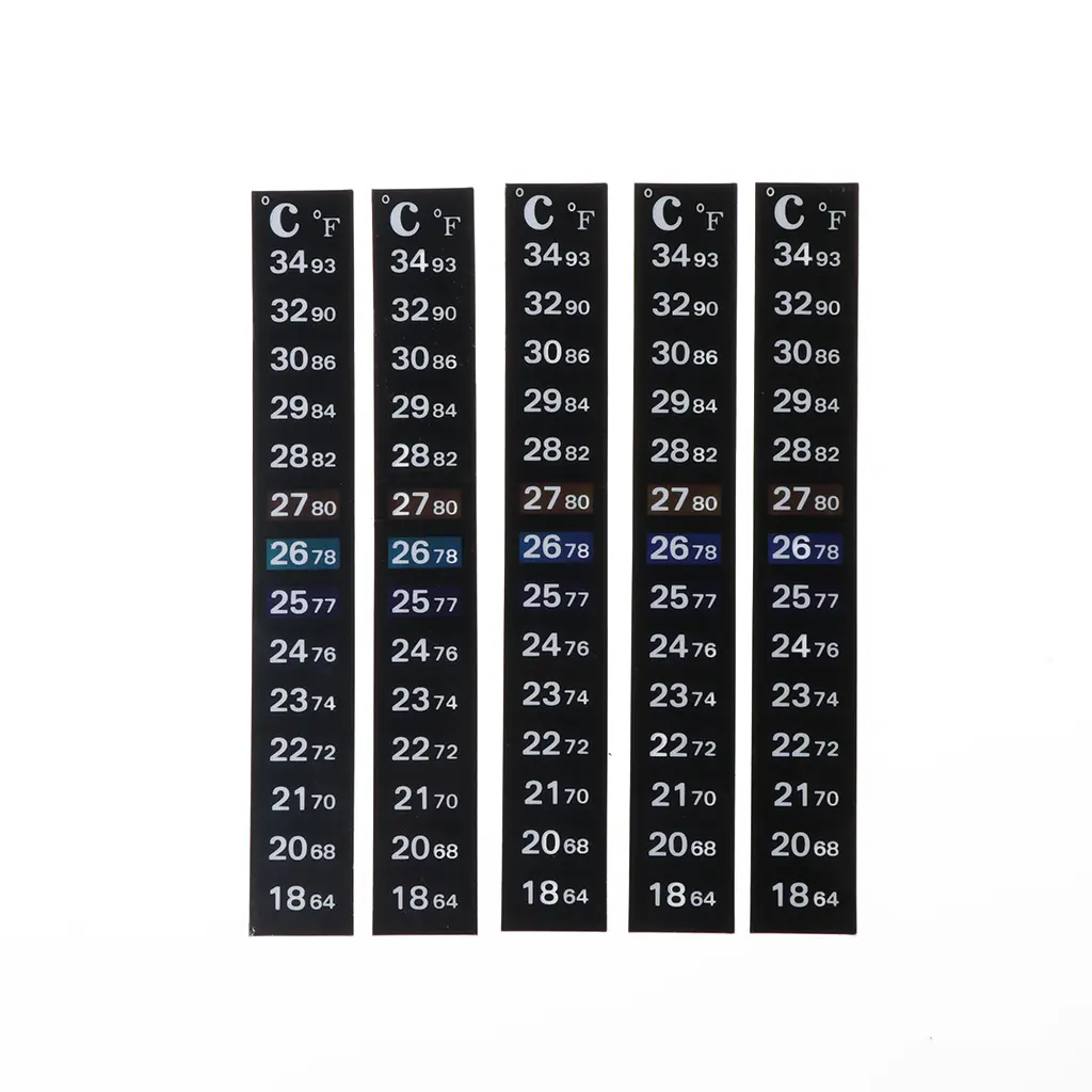 Aquarium Temperature Sticker Fish for Tank Strip for Bottle Beverage Waterproof