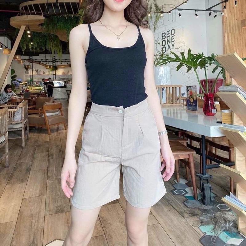 Quần Sóc Đũi Khuy Chất Đũi Xước Hàn Thoáng Mát Nhiều Màu 053 4