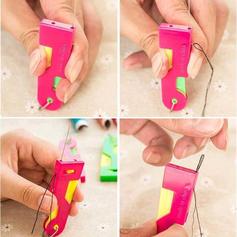 Product Introduction of 1PCS Threader Tool Automatic Needle Threader Thread Elderly Sewing Use Guide Device Kit Tool L2G6 17