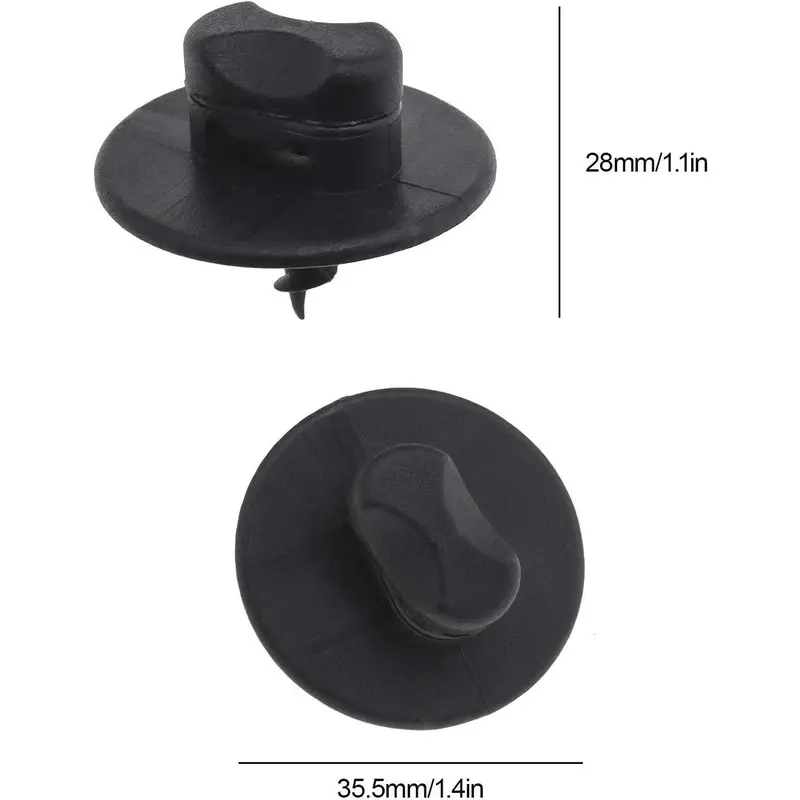 4 Pcs Car Mat Cilp 3D0864851B41 3D08645214PK 3D0864200A71N Vehicle Carpet Clip Fixing Grips Clamps Car Hook Loop Screw Black 28mm Automotive 3