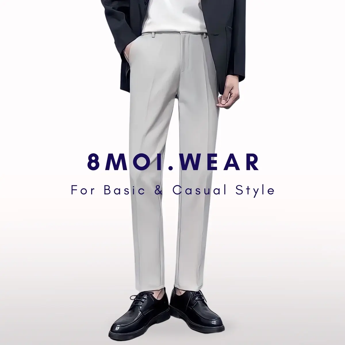 Basic Trouser Celana Bahan Slimfit Pria Fit Formal