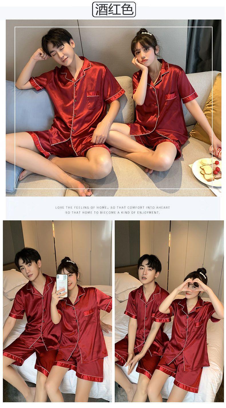 Product Introduction of Bộ Đồ Ngủ Lụa Lạnh Dành Cho Nam Giới, Ngắn Tay Mùa Hè, Mỏng, Thích Hợp Cho Mùa Thu, Lụa Nhân Tạo, Cỡ Lớn, Phong Cách Thường Ngày Phù Hợp Với Giới Trẻ, Bộ Đồ Mặc Nhà 20