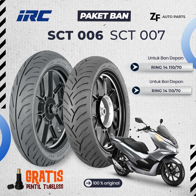 SEPASANG / SATUAN BAN MOTOR PCX 160 IRC SCT 006 007 Ring 14 TUBELESS ADV 160 1