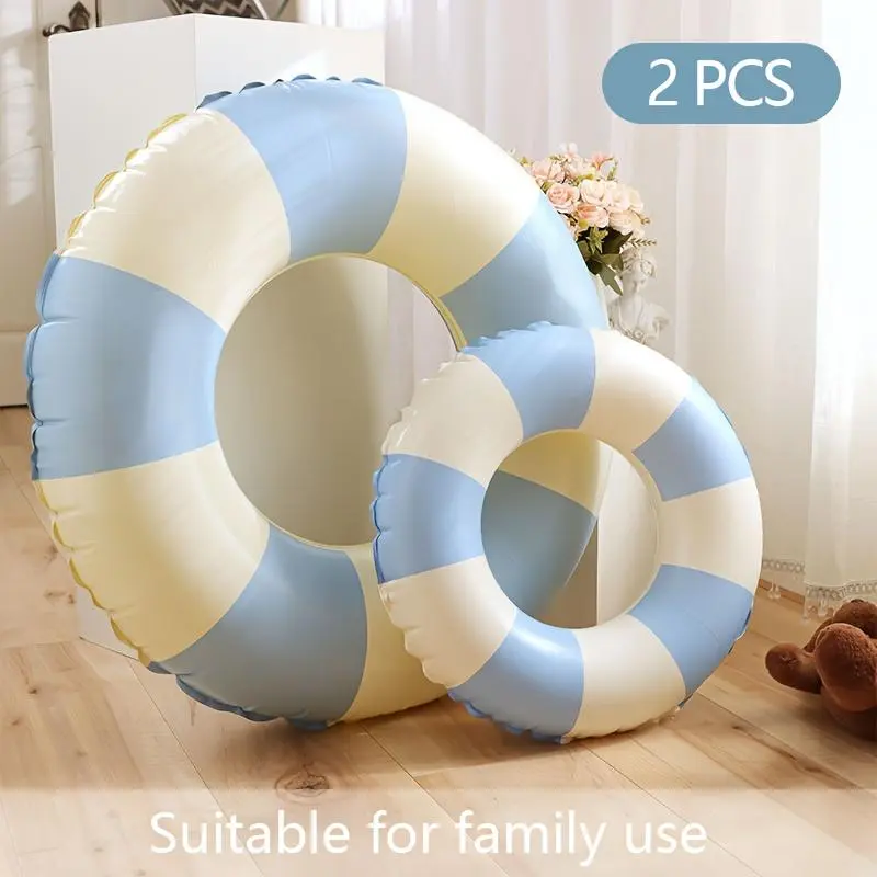 Inflatable Swimming Ring, 1 Pair Durable PVC Swimming Ring, Family Beach & Pool Party Fun, Suitable for Multiple People Use