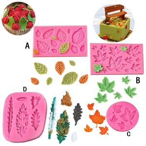 Molde de silicona con forma de hoja, 1 unidad para decoración de pasteles, herramienta para hornear chocolate, pastel, galleta, pastelería, accesorios de cocina