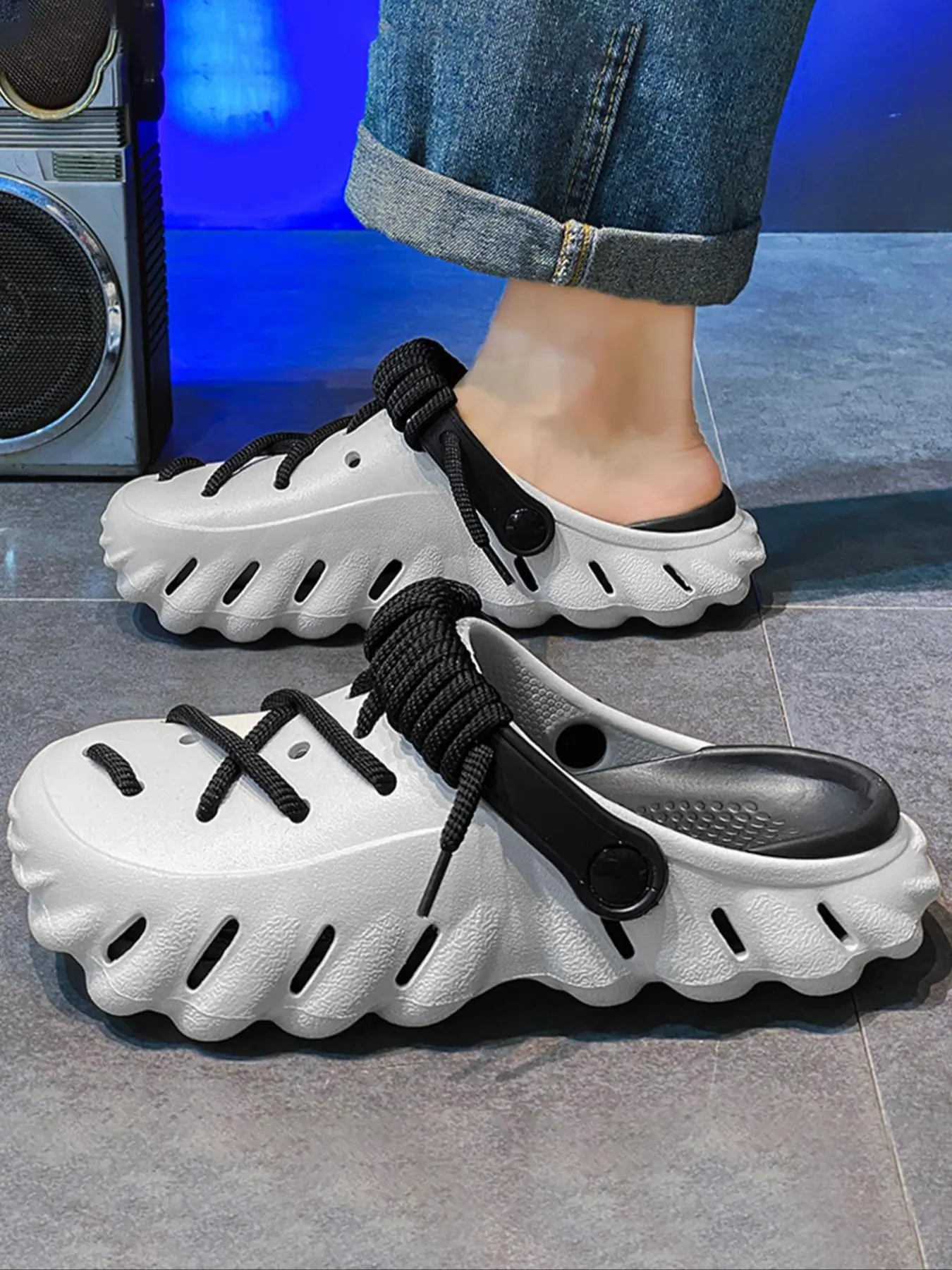 Unisex Sporty Quick Drying Slides, Casual Comfortable Breathable Slides, Fashionable Slides for Indoor & Outdoor Wear, Boy