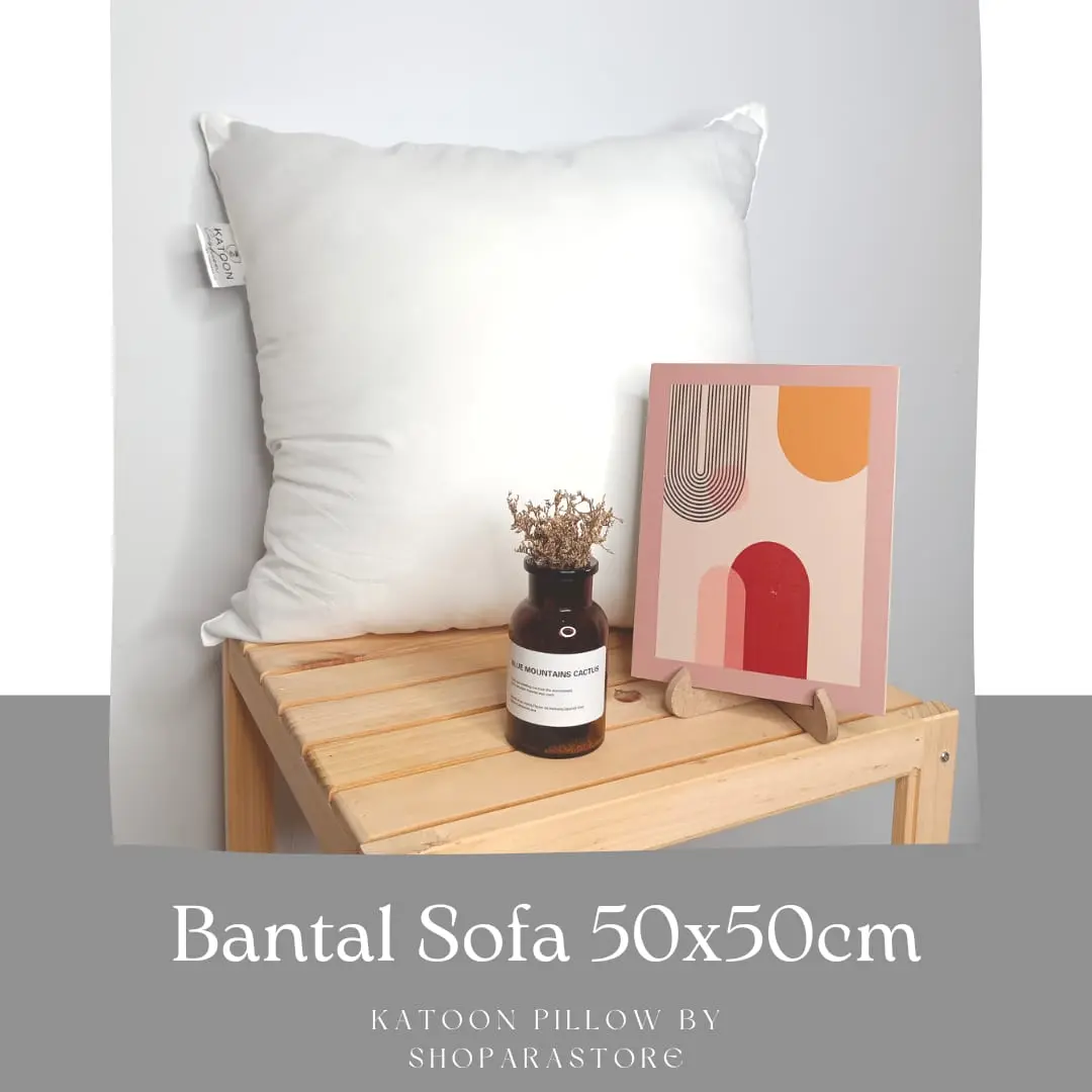 Bantal sofa ukuran 50x50, silikon fiber