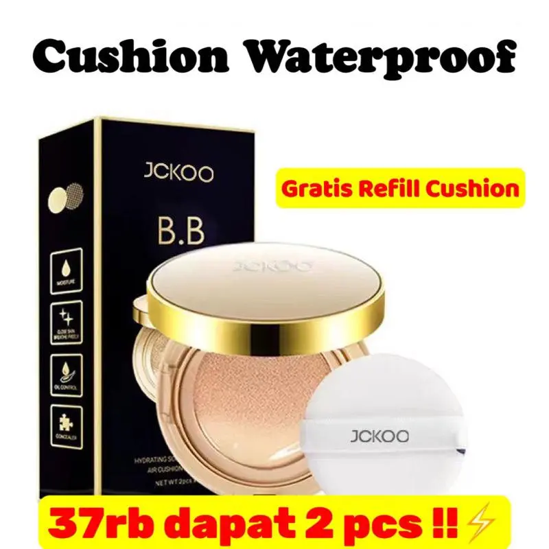 SUPER HEMAT! Bedak JCKOO Original Waterproof Tahan Air Refill Cushion. Foundation Wajah