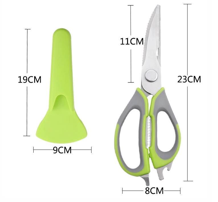 Product Introduction of Multifunctional 6 in 1 Kitchen Scissors Multipurpose Stainless Steel Chicken Bone Scissors GuntingMultipurpose scissors 32
