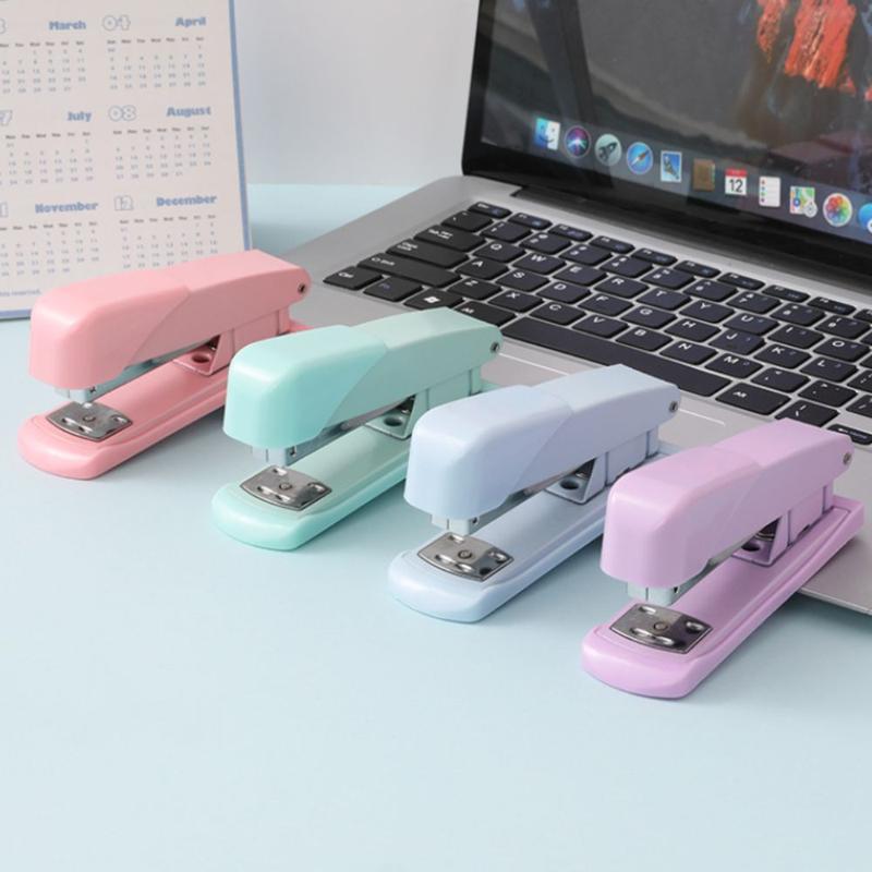 Staplers for Desk Macaron Color Labor-Saving Stapler Large Size ...