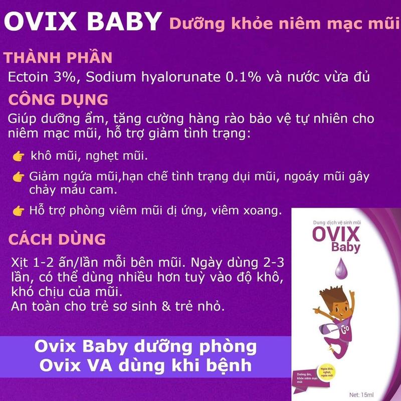 Xịt mũi ovix baby 20ml