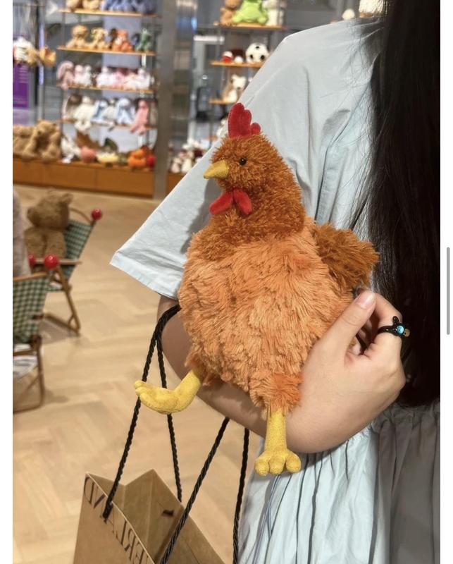 Thú Nhồi Bông Búp Bê Gà Mềm Mại Đáng Yêu, Gấu Bông Xinh Xỉu, Gấu Bông Vô Tri  lôngxù